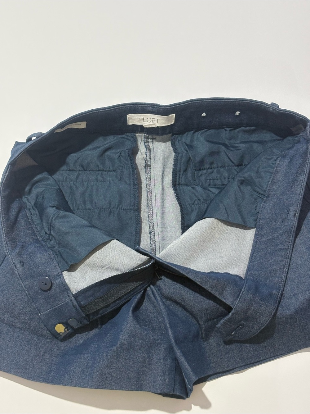 LOFT Dark Navy Tailored Women's Shorts - Picture 4 of 5